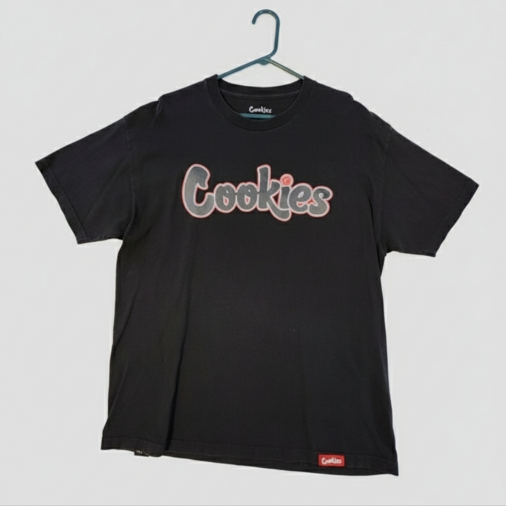 Men's XL Cookies SF Logo Graphic T-Shirt  Black Lettering w/Red Outlune